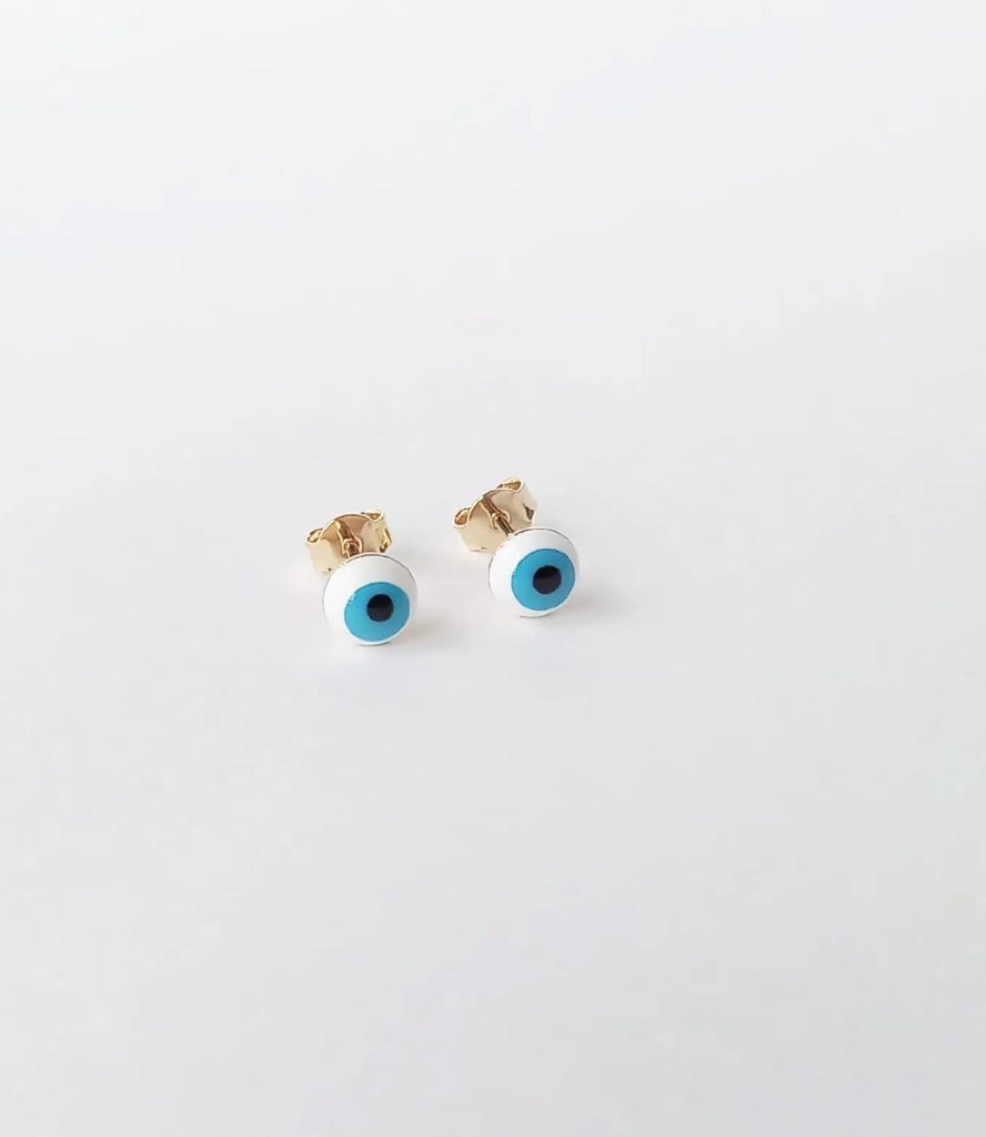 [722084] Arete ojo turco blanco colección Turquía
