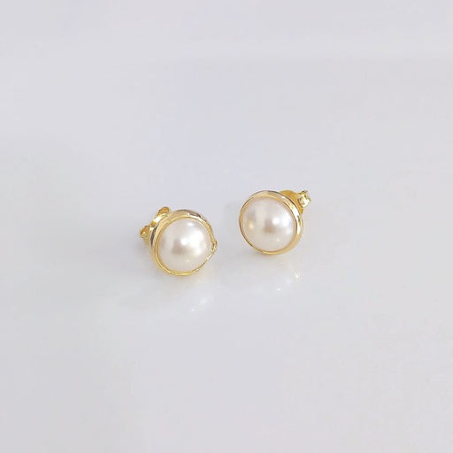 [724001] Arete media perla embonada G