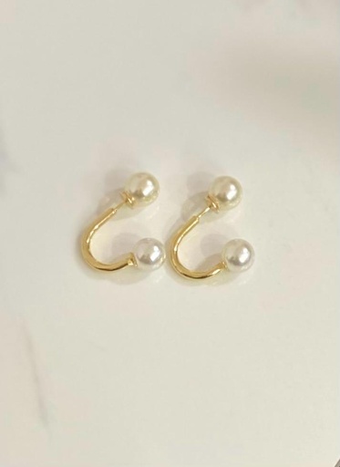 [724012] Arete doble perla
